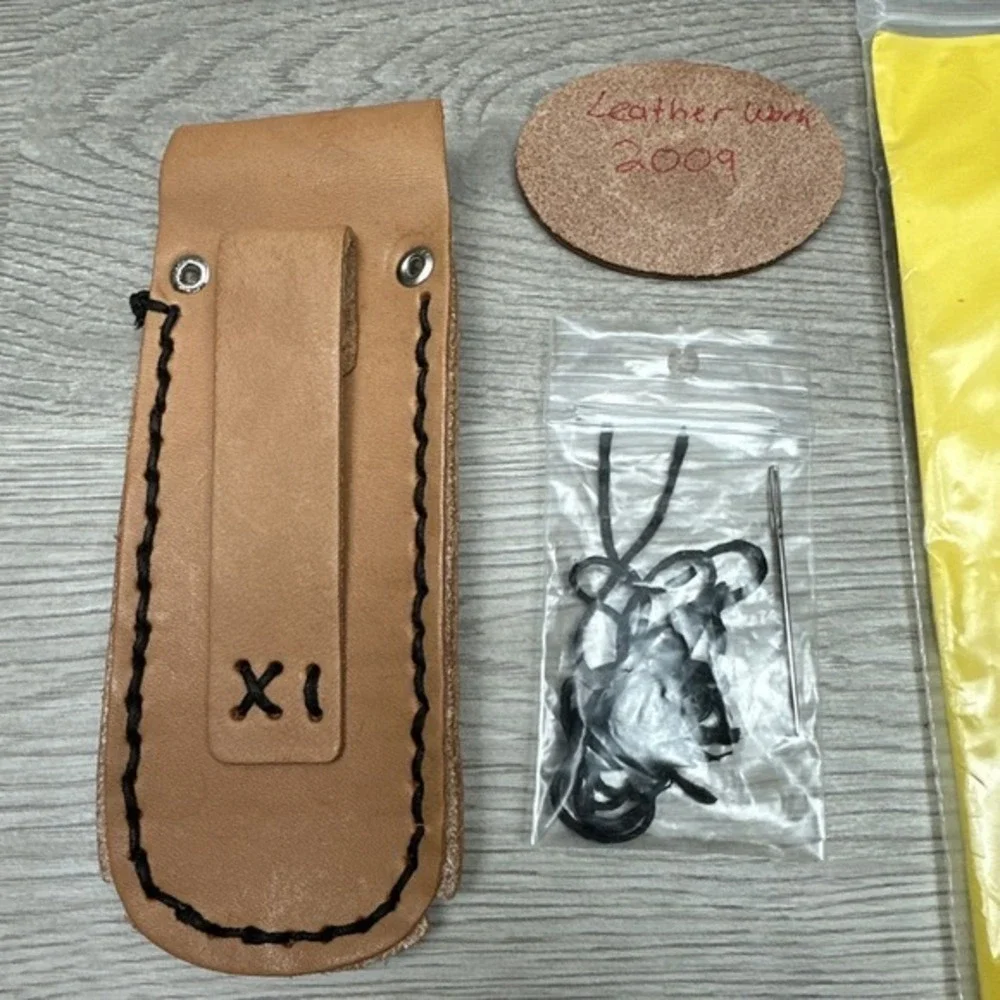 Camp Raven Knob 2009 Pocket Beck Leather Knife Kit Assembled Pouch‎ Old Hickory